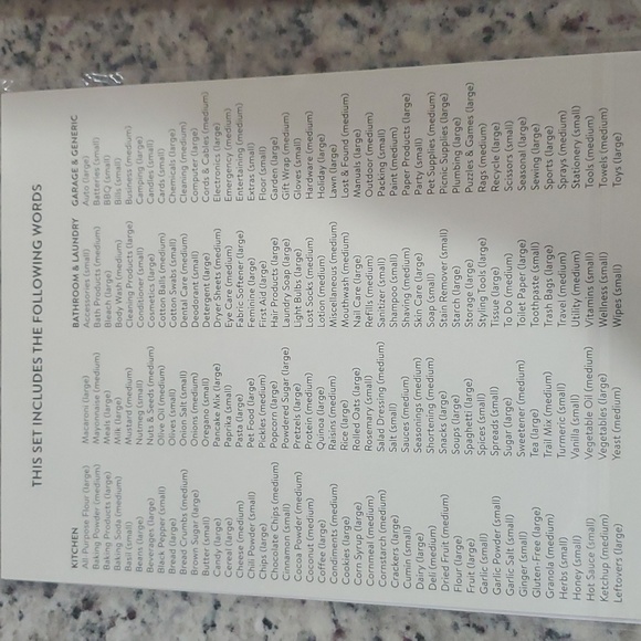 RAE DUNN  ORGANIZING LABELS - Picture 7 of 7